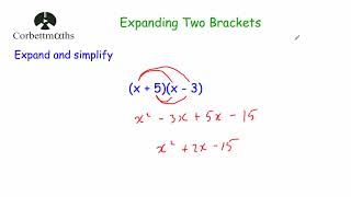 Expanding Two Brackets  Corbettmaths [upl. by Hancock]