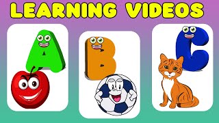 Phonics Song for Toddlers  Phonics Sounds of Alphabet A to Z  Kindergarten Learning Videos [upl. by Llennol]