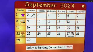 Starfall Make a Calendar September 2024 [upl. by Bekki]