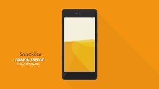 Xamarin Android Tutorial  SnackBar [upl. by Reteip]