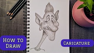 How To Draw Caricature  Funny Man Drawing  Caricature Drawing  Step by Step Tutorial [upl. by Eintroc]