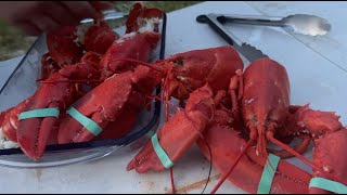 Maine vlog Canoe fishing and a Lobster boil [upl. by Nnagem]