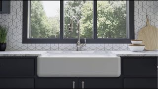 KOHLER Whitehaven Farmhouse Sink with Self Trimming® Feature [upl. by Natsreik851]