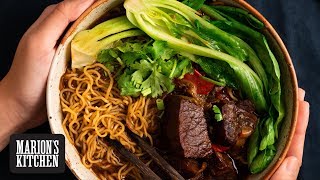 Taiwanese Beef Noodle Soup  Marions Kitchen [upl. by Nylaras]