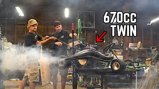 125HP 2 Stroke Go Kart First Start Rotax 670 ROARS TO LIFE [upl. by Otter155]