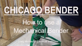 Bending Rigid Conduit with a Chicago Bender Stub 90 [upl. by Airotnes867]