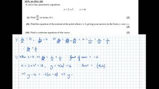 Parametric Differentiation and Cartesian Equations [upl. by Latoya]