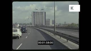 1960s 1970s Driving into London M4 Motorway UK HD [upl. by Eisned]