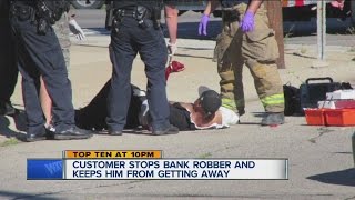 Bank robber shot by customer [upl. by Carroll]