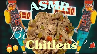 ASMR CHITTERLINGS “CHITLINS” MUKBANG NO TALKING🤫炸猪排 [upl. by Eibbor]