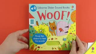 Usborne Slider Sound Books Woof [upl. by Srevart]