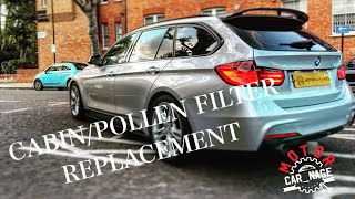 Bmw 3 series f30 f31 cabinpollen filter replacement [upl. by Esertak437]