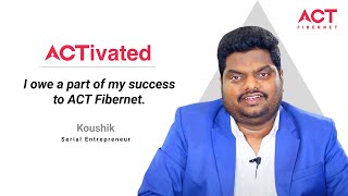 Broadband Review By Koushik  ACT Fibernet Testimonials [upl. by Nimajaneb]