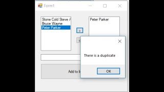C Checking For Duplicates In Listbox From TextBox amp ListBox [upl. by Lammond]