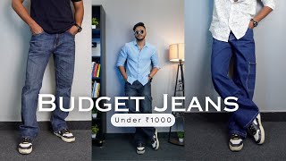 5 BEST Jeans Under ₹1000  Relaxed StraightBoot Cut amp Baggy Jeans Under ₹1000 [upl. by Thorlay]