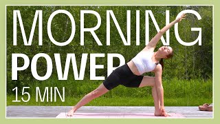 15 min Morning Yoga Flow  Ignite Your Power [upl. by Maro]