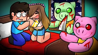 NOOB Y SU NOVIA ENCONTRARON LA CASA SECRETA DE PEPPA PIG  MINECRAFT LA INFECCION DE PEPPA PIG [upl. by Donnell837]