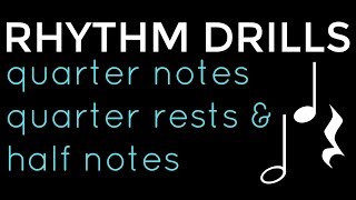 Rhythm Clap Along Level 3  Half Notes Quarter Notes amp Quarter Rests [upl. by Ahsitra]