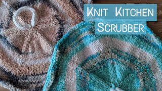 Knit Kitchen Scrubber Towel  StepByStep Tutorial  Knitting House Square [upl. by Eutnoj]