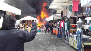 Incendio in piazza del mercato a Guastalla La seconda esplosione [upl. by Eninotna]