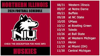 2024 Northern Illinois Huskies Football Schedule [upl. by Reyam647]