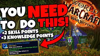 This Gives You FREE Knowledge Points amp Skill Points For Your TWW Professions [upl. by Lorrayne]