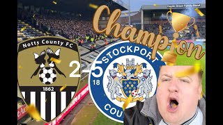 Notts County 25 Stockport  Congratulations to the CHAMPIONS [upl. by Pontone792]