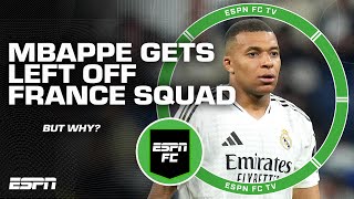 REACTION Kylian Mbappe LEFT OFF Frances Nations League squad 😳  ESPN FC [upl. by Lacefield310]