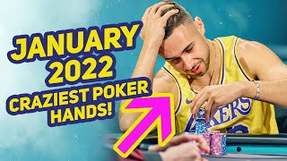 Best Poker Tournament Hands January 2022 [upl. by Astiram]