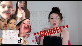 REACTING TO MY OLD TIKTOKS Cringe [upl. by Utter]