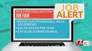 Neuse Correctional Institution hosting job fair [upl. by Suoivatra799]