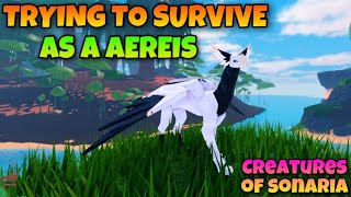 TRYING TO SURVIVE as a AEREISWAR AGAINST KOSERS  Creatures of Sonaria [upl. by Annaira]