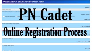 How to Fill the Online Registration Form For PN Cadet  Pak Navy PN Cadet Registration Process [upl. by Thomsen218]