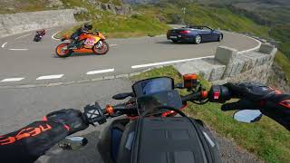 KTM 890 Duke R  Cloudy day at SustenPass  RAW [upl. by Tamis]