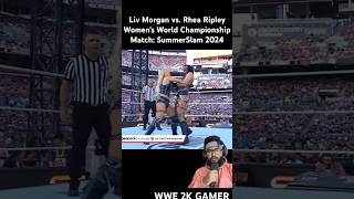 Liv Morgan got 3 close lines by Rhea Ripley Womens World Championship Match SummerSlam 2024 [upl. by Leventhal]