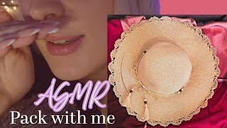 ASMR Pack with me for Vacation 🌴🌴 [upl. by Eilesor]