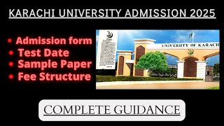 KARACHI UNIVERSITY ADMISSION Form  Sample Paper  Test Date karachiuniversity admissionsopen [upl. by Cosetta]