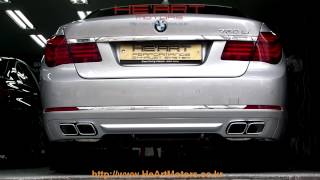 F02 750LI LCI HEART EXHAUST SYSTEM 760LI diffuser and exhaust tips [upl. by Niuqaoj]