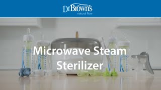 Dr Brown’s Natural Flow® Baby Bottle Microwave Steam Sterilizer Sterilize baby bottles in minutes [upl. by Neve]