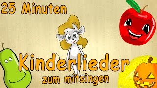 Kinderlieder zum mitsingen mit text deutsch  25 Minuten LernLieder [upl. by Anasor]