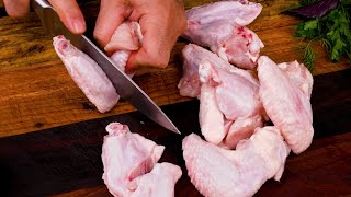 Don’t cook🔥 chicken wings without watching this video A recipe that will surprise every one asmr [upl. by Nylecyoj]