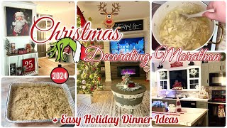 🎄🎅25 HOURS OF MAKING OUR NEW HOME A CHRISTMAS WONDERLAND  EASY HOLIDAY DINNERS 🎄 [upl. by Llekcir]