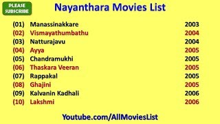 Nayanthara Movies List [upl. by Yokum836]