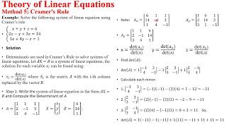 Cramers Rule Linear Algebra Easy tricks for solving systems of linear equation [upl. by Enicar]