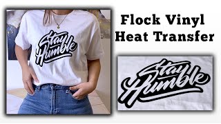 Vinyl Flock Heat Transfer Cut and Press [upl. by Aldon372]