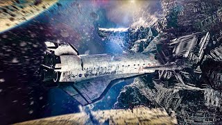 Moonfall Movie Clip  Alien Attacks Space Shuttle 2022 [upl. by Orlena448]