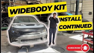 How to install  hellcat wide body kit  on a dodge charger R\T part 2 [upl. by Marget]