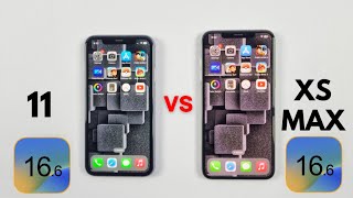 iPhone Xs Max Vs iPhone 11  iOS 166 SPEED TEST [upl. by Mccahill38]