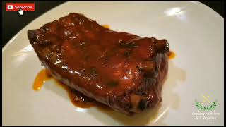 Coaste Picante de Porc la cuptor in Sos Barbecue  Baked Spicy Pork Ribs in BBQ Sauce [upl. by Melly]