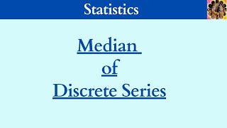 9 Median of discrete Series statistics measuresofcentraltendency median [upl. by Perron165]